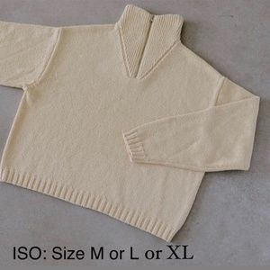 ISO L or XL Moa Half Zip in Butter